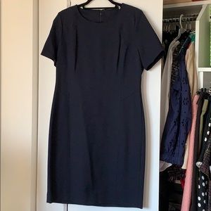 Navy short sleeved dress